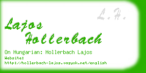 lajos hollerbach business card